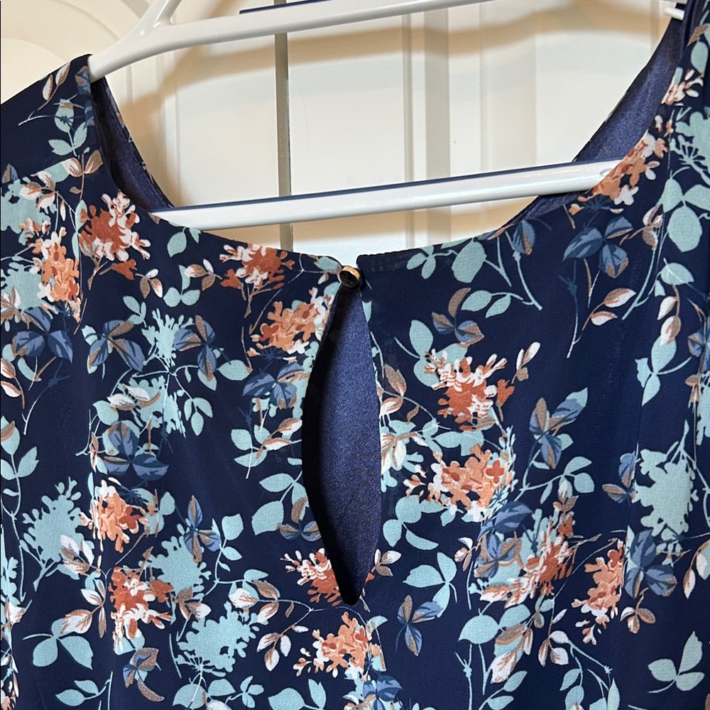 Floral Short Sleeve Floral NavyDress 22 - Picture 3 of 6